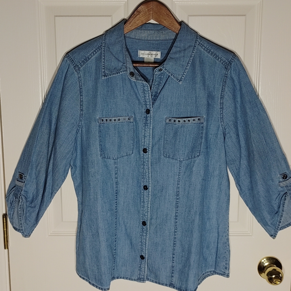 CHRISTOPHER & BANKS Chambray Shirt